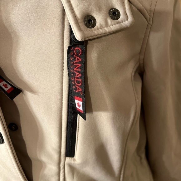 Canada Weathergear Tan Coat W/Detachable Faux Fur Hat Sz L - Picture 2 of 13